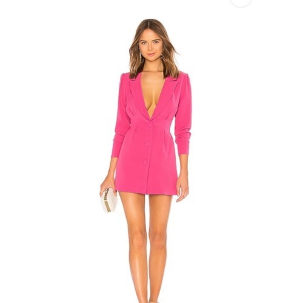 Lovers and Friends City Blazer Dress Magenta‎ Pink XS